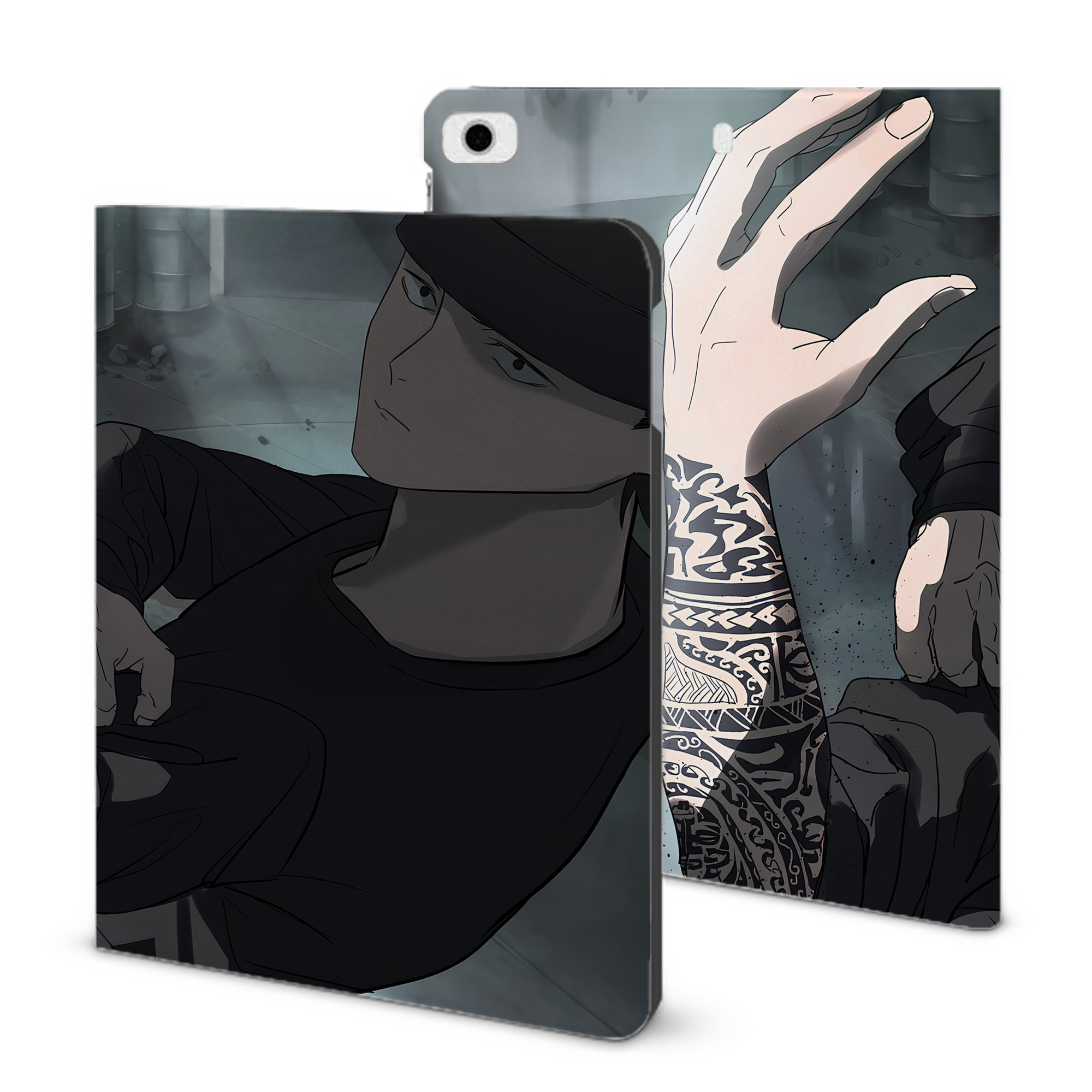 （画像用） 呪術廻戦 Jujutsu Kaisen IPad ケース ブック型 PUレザー TPU 耐衝撃 軽量 薄型 ペン収納なし 全面保護 IPad 各モデル対応
